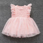 New Born Baby Girl Dress Clothes Christening Dress Classic Infant Baptism Wedding Tulle Dress for Spring Summer 0 3 6 Months
