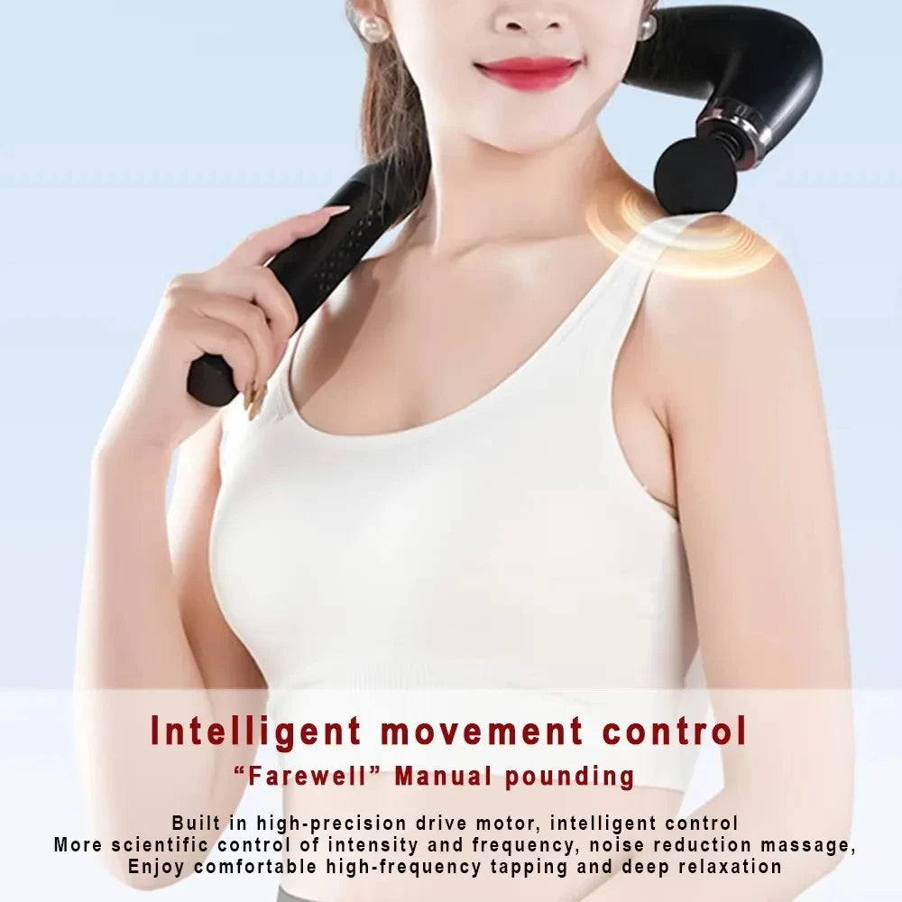 Smart Massage Gun Electric Massager Massage Hammer Rechargeable Home Handheld Hammer Back Artifact Body Massager