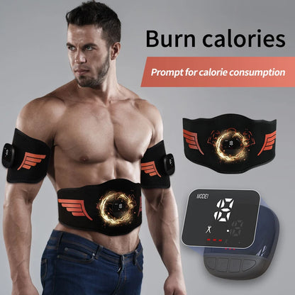 Smart EMS muscle stimulator; home muscle exercise massager; fat burning fitness device