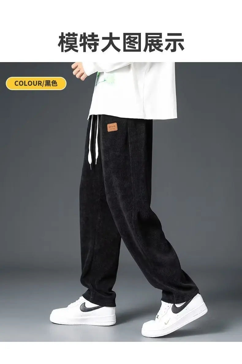 2025 New Design Spring Autumn Straight Sweatpants men baggy pants Men's pants joggers Male Loose Grey Casual Pants for men's