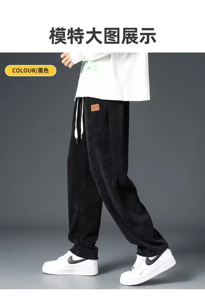 2025 New Design Spring Autumn Straight Sweatpants men baggy pants Men's pants joggers Male Loose Grey Casual Pants for men's