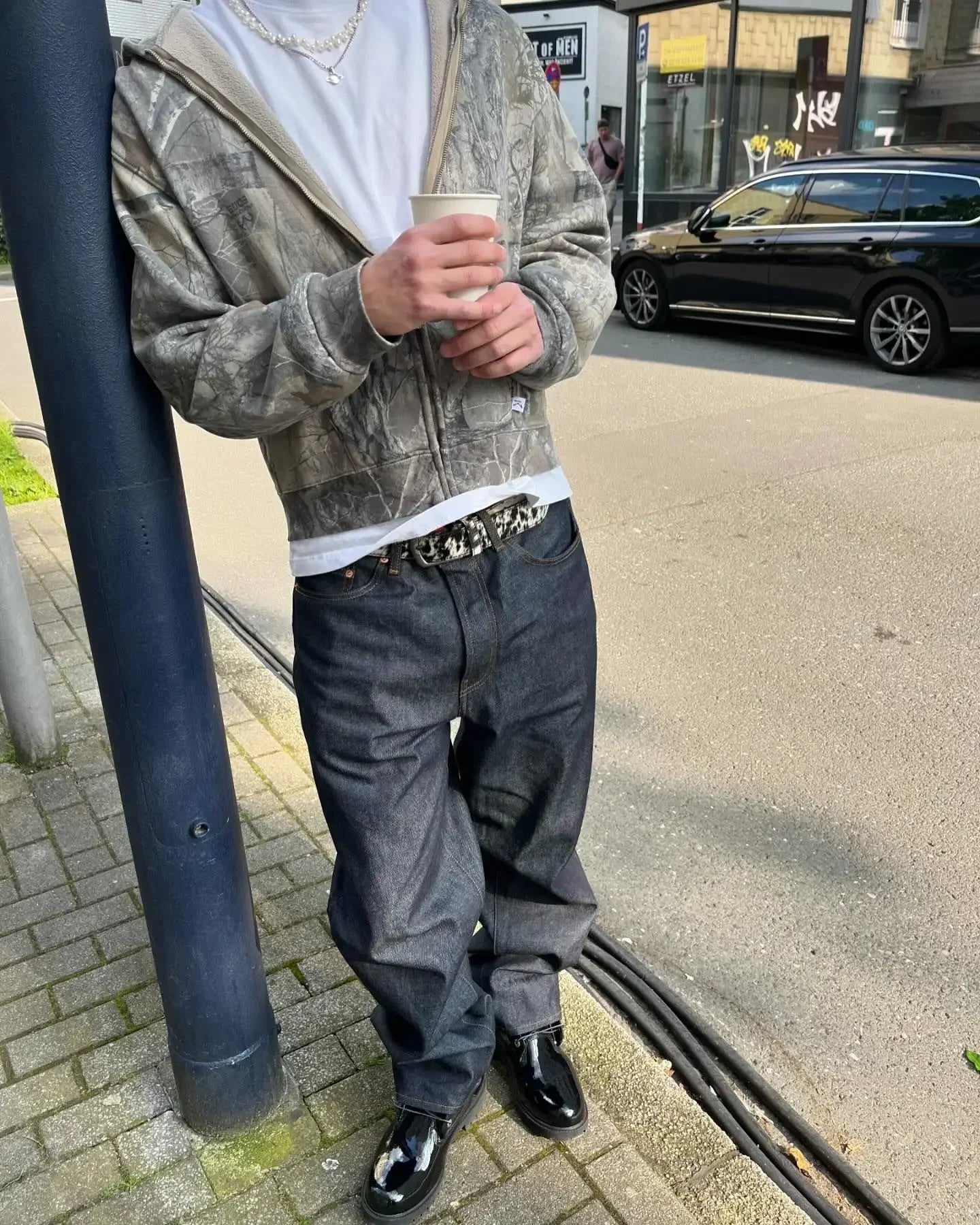 Tactical camouflage hoodie men marble oversized zipper sweatshirt American street hip-hop washed pure cotton unisex hoodie