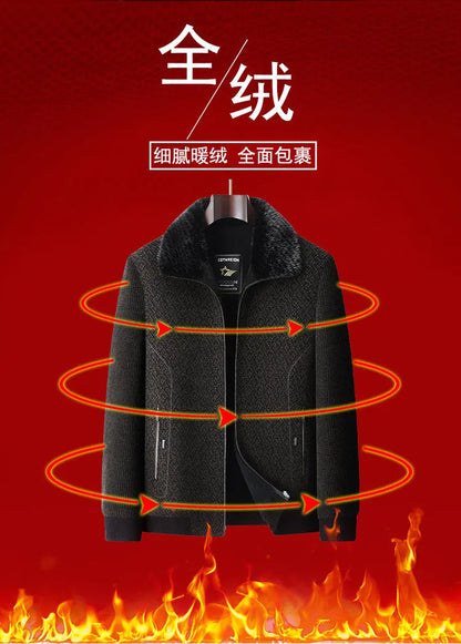 High Quality Winter Woolen Jacket for Men Versatile Brand Casual Business Cotton Trench Coat Add Velvet Keep Warm Overcoat Tops