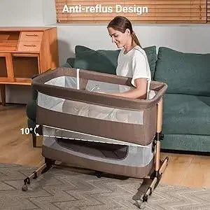 Baby Crib,3 in 1 Baby Bassinet Bedside Crib Adjustable Portable Bed for Infant, Baby Newborn Must Have Bed