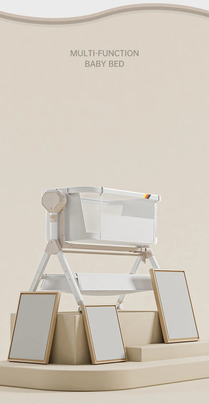 Folding cribs Baby bed Switch large bed Multifunctional infants and young children to move new baby bed