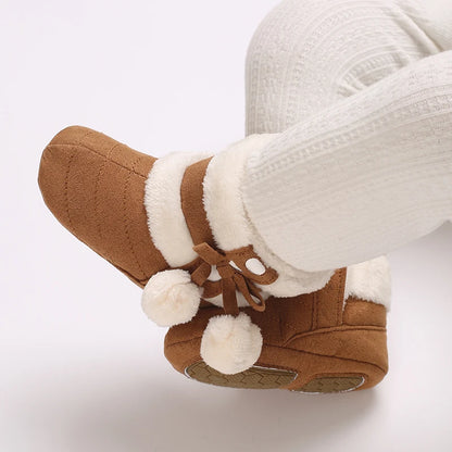Newborn baby boy girl snow winter boots for infants and young children soft soled winter warm baby crib short boots shoes