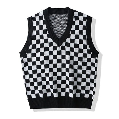 Men Knit Sweater Vest ins sweater vest Korean fashion clothes