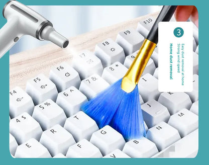 Wireless Hair Dryer Multifunctional  Air Duster Blower Travel Portable USB Rechargeable Negative Ions Blow Dryer