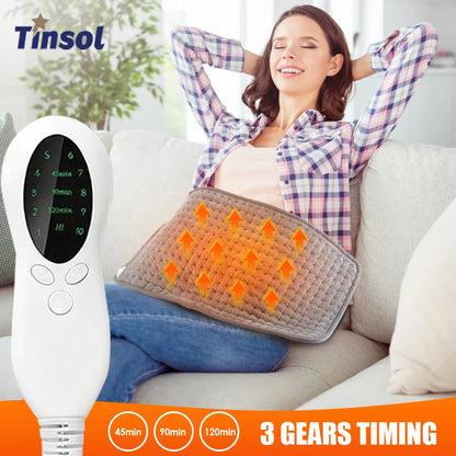 Electric Blanket with 10-Level Constant Temperature and Timer Function Heated Blanket for Legs/Abdomen/Hands/Full-Body Warmth