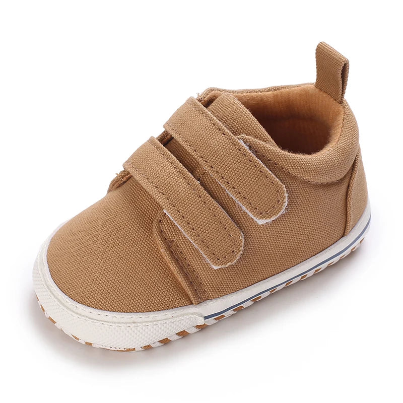 0-18M Newborn Baby Shoes Boy Girl Classical Sport Soft Sole PU Leather Multi-Color First Walker Casual Sneakers Baptism Shoes