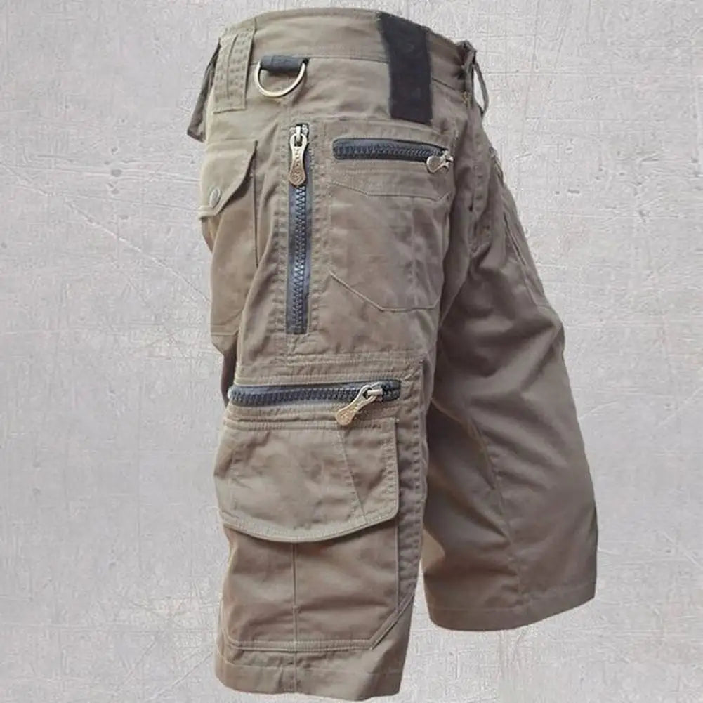 Stylish Short Pants Mid Waist Summer Cargo Shorts Sweat absorbing Zipper Pocket Pants