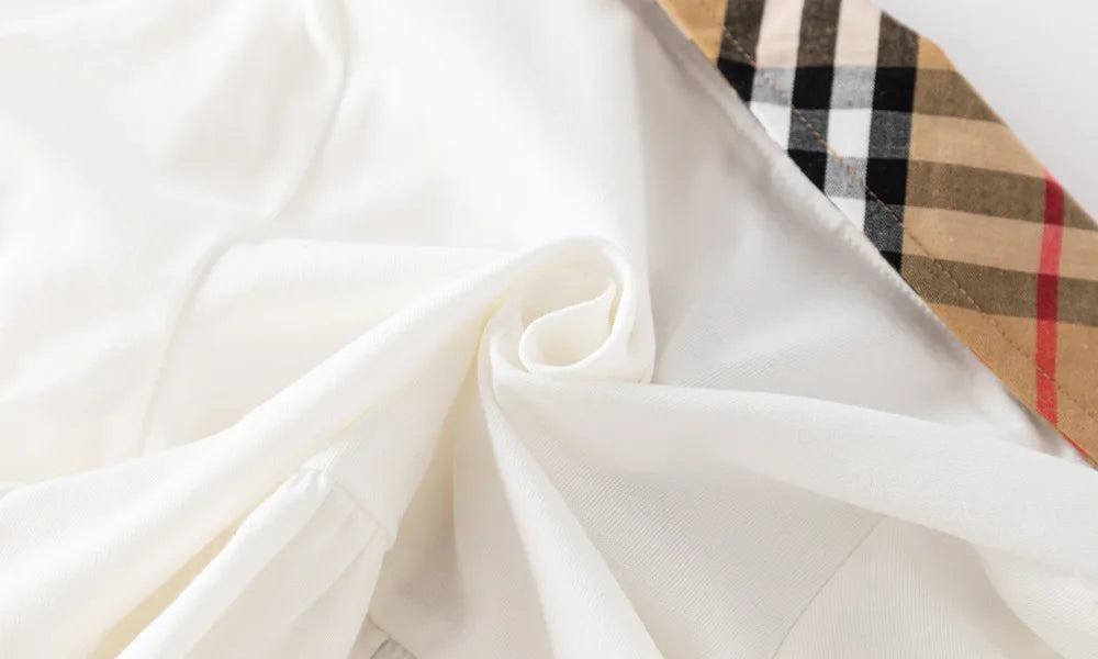 Baby Girl Princess Dress Cotton Baby Girl Dress Plaid Pattern Summer Newborn Clothes Baby Dress Party Birthday Baptism Dress