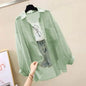 Shirts Women Sheer Thin Chic Summer Simple Solid Sun-proof Temper Fashion Baggy All-match Basic Korean Style Clothes