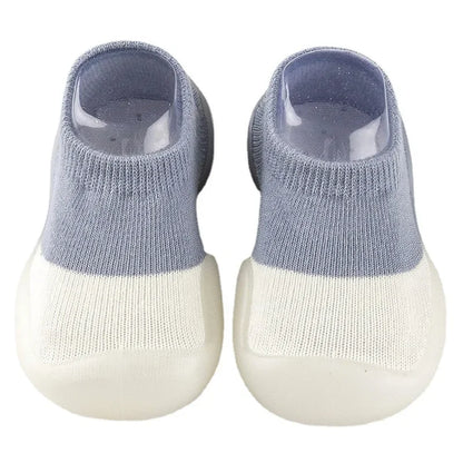 1pair Baby First Walker Toddler Shoes Non-slip Comfortable Silicone Soft Sole Casual Indoor Floor Socks Knit Booties for Newborn