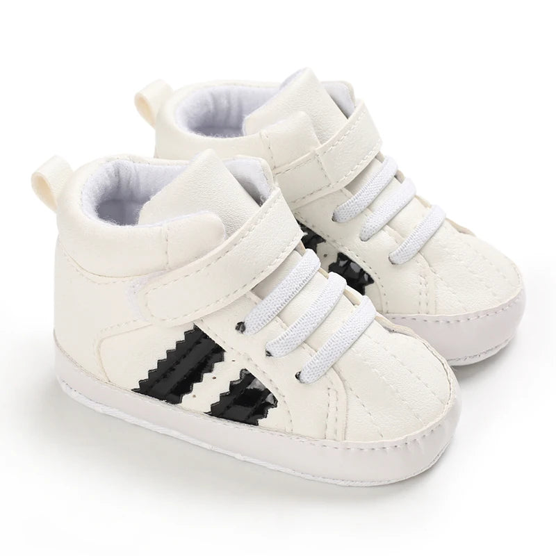 0-18M Baby Shoes Boy Newborn Infant Toddler Casual Comfort Cotton Sole Anti-slip PU Leather First Walkers Crawl Crib Shoes