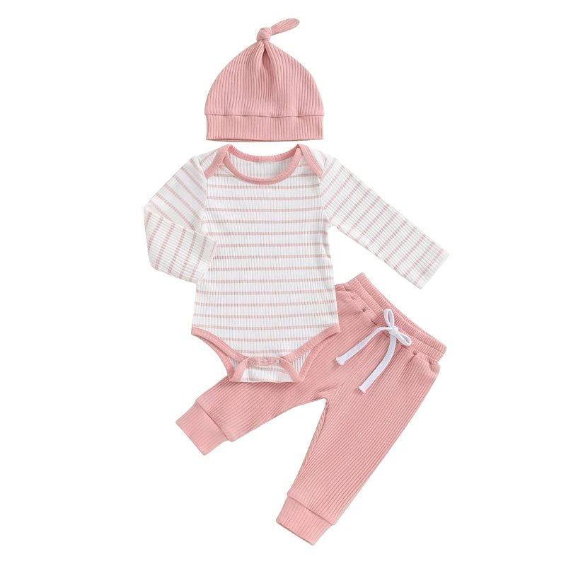 Mubi neo 0 to 18 Months Infant Set Newborn Baby Boy Clothing Top and Bottom Set Striped Children's Fashion for Babies Boy Outfits