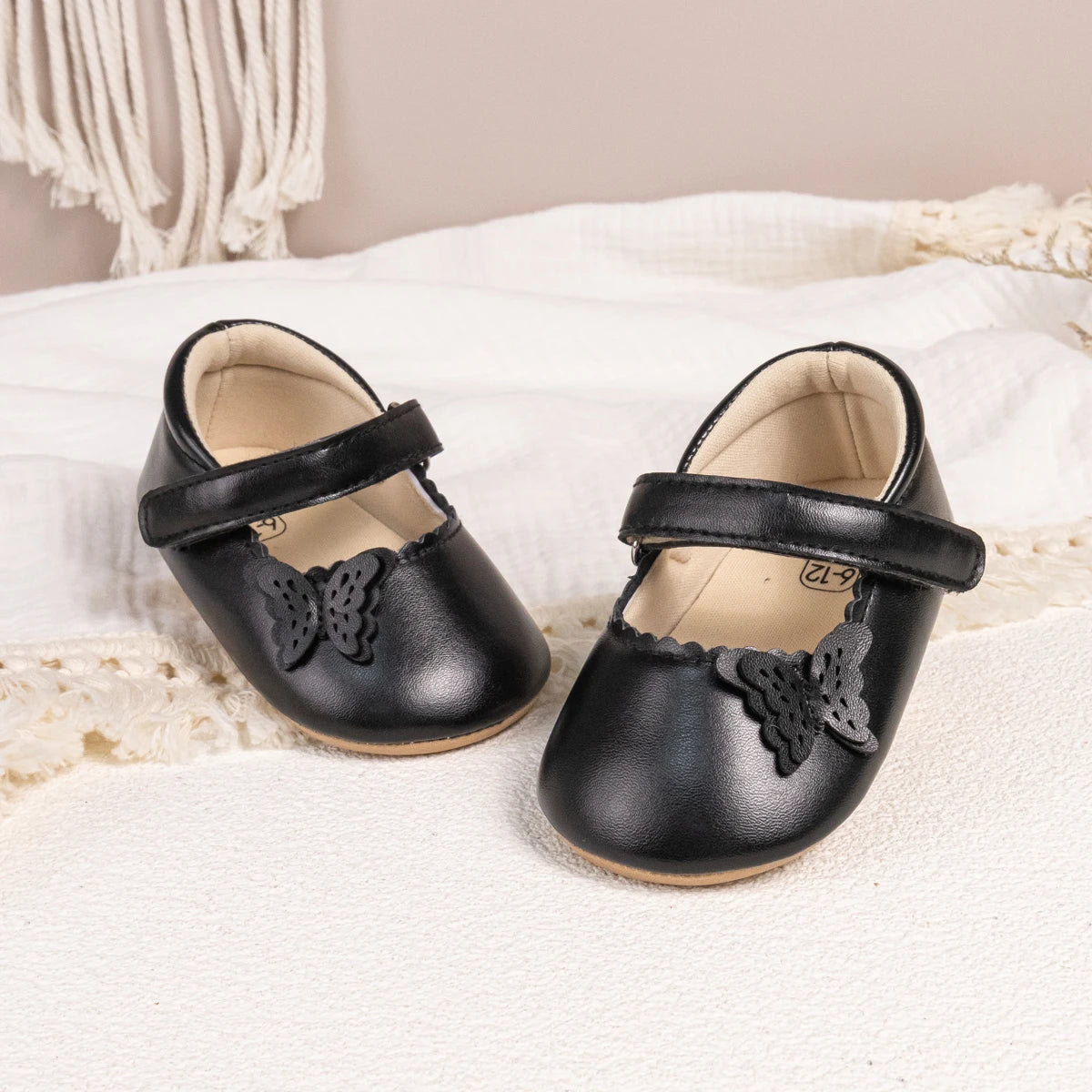 Girls Princess Shoes Bowknot Rubber Sole Anti-slip PU Leather Baby Shoes Newborns First Walkers Crib Shoes Spring Autumn