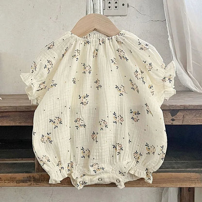 Korean Style Children Clothing Set Short Sleeved Cotton Printed T-Shirt+ Shorts Newborn Baby Girls Clothing Suit For Summer