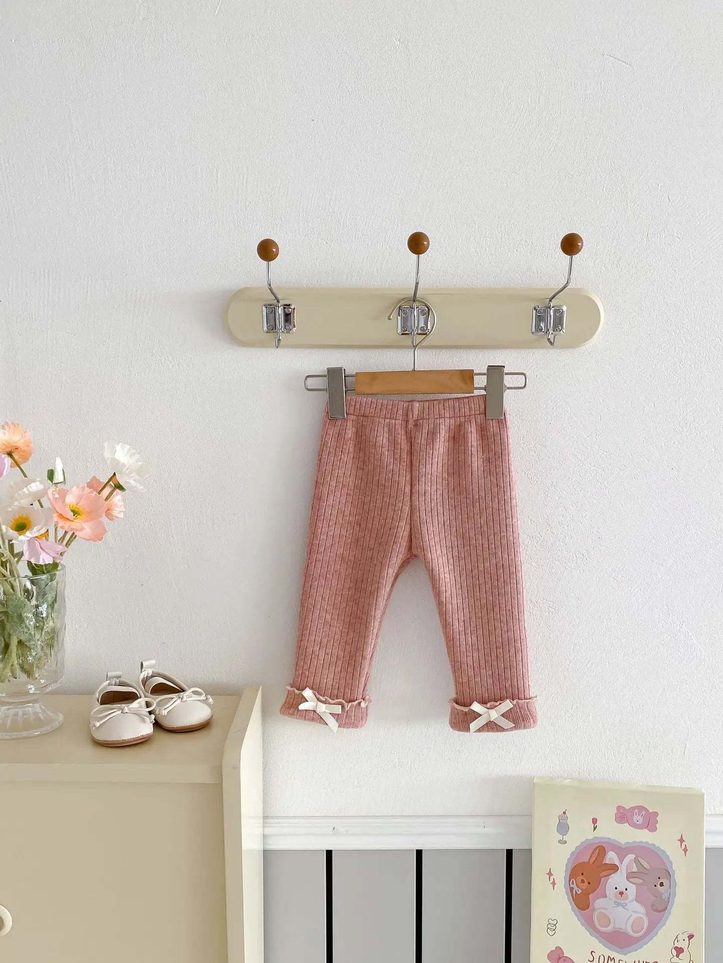 2025 Winter New Baby Plus Velvet Thick Leggings Cotton Girls Cute Bow Warm Trousers Infant Fleece Casual Pants Toddler Clothes