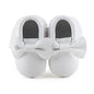Meckior Baby Shoes Newborn Infant Boy Girl First Walker PU Sofe Sole Princess Bowknot Fringe Toddler Baby Crib Shoes Casual