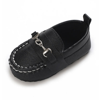 Newborn Baptist Shoes New Leather Gentleman Shoes Anti-slip Soft Bottom Indoor Baby Boys and Girls Casual Shoes Walking Shoes