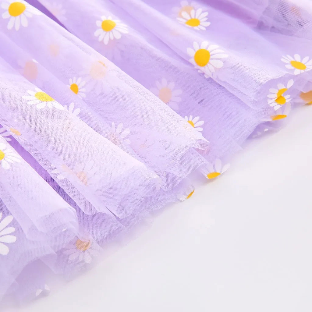 2025 New Baby Girl Clothes Multi Coloured Embroidered Floral Mesh Camisole Cute Baby Girl Dress Party Princess Fluffy Dresses