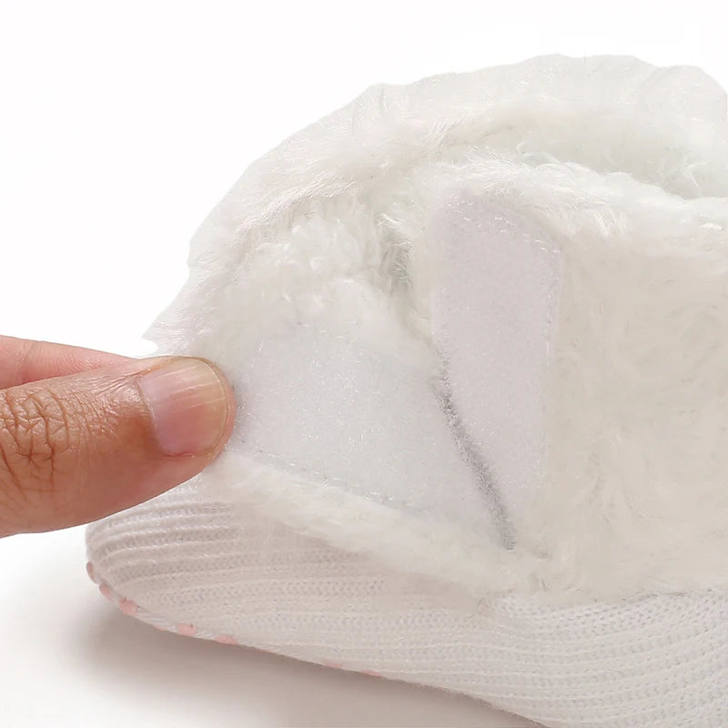 Autumn and Winter Baby Plush Thick Warm Cotton Shoes 0-18 Months Soft Soled Comfortable Non Slip Boots