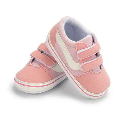 2025 Baby Canvas Sneakers Classic Stripes Casual Baby Boy Girl Shoes Anti-slip Soft First Walkers Infant Baby Unisex Shoes