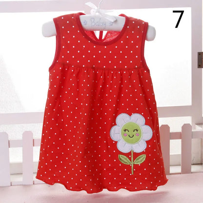 0-24M Newborn Cotton Flower Dresses, Baby Girls Summer Multi Pattern Clothes