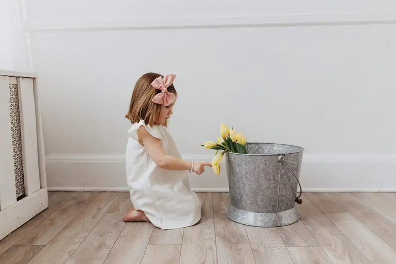 Summer Toddler Baby Girls Dress Cotton Simple Girls Home Dress Solid Children Dresses Casual Kids Loose Dresses Clothing