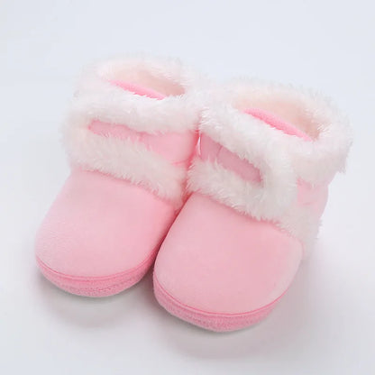 Newborn Toddler Warm Boots Winter First Walkers baby Girls Boys Shoes Soft Sole Fur Snow Booties Kids Snow Boots for 0-18M Bebe