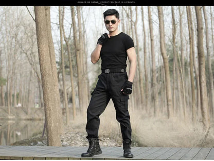 Black Military Tactical Cargo Pants Men Combat Tactical Sweatpants Men's Working Pants Overalls Casual Trouser Pantaloon Homme CS