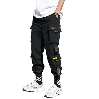New Hip Hop Joggers Cargo Pants Men Harem Pants Multi-Pocket Ribbons Man Sweatpants Streetwear Casual Men's Pants
