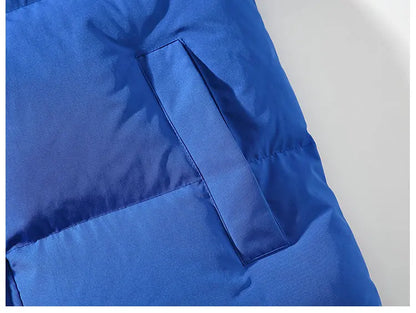 Winter Jacket Men Streetwear Fleece Parkas Coat Male Loose Bubble Jacket Warm Stand Collar Coats Unisex Puffer New Clothes