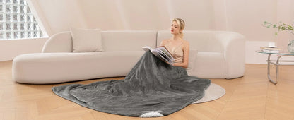 Heated Blanket-Electric Blanket, Soft Heated Throw Blanket with 6 Heating Levels & 4 Hours auto-Off,Over-Heat Protection