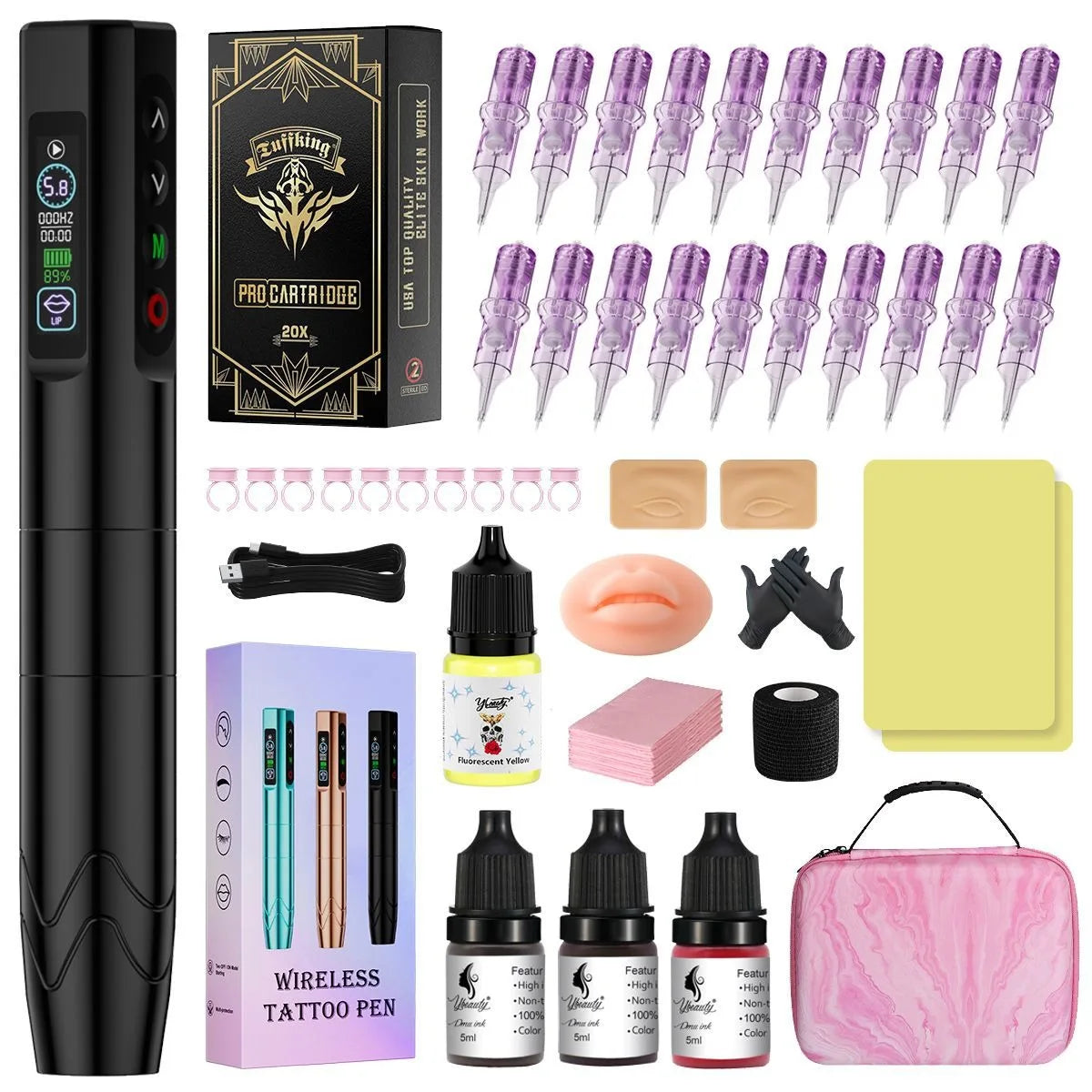 Ybeauty wireless battery embroidery machine set, integrated contact lens and eyebrow tattooing machine, cross-border source