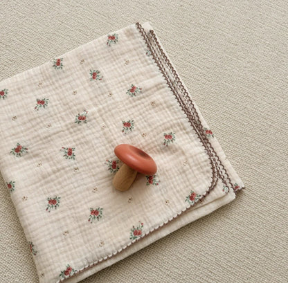 Newborn Baby Blanket For Boys Girls Baby Swaddle Wrap Floral Infant Receiving Blanket Bedding Crib Quilt Baby Stuff 100cm