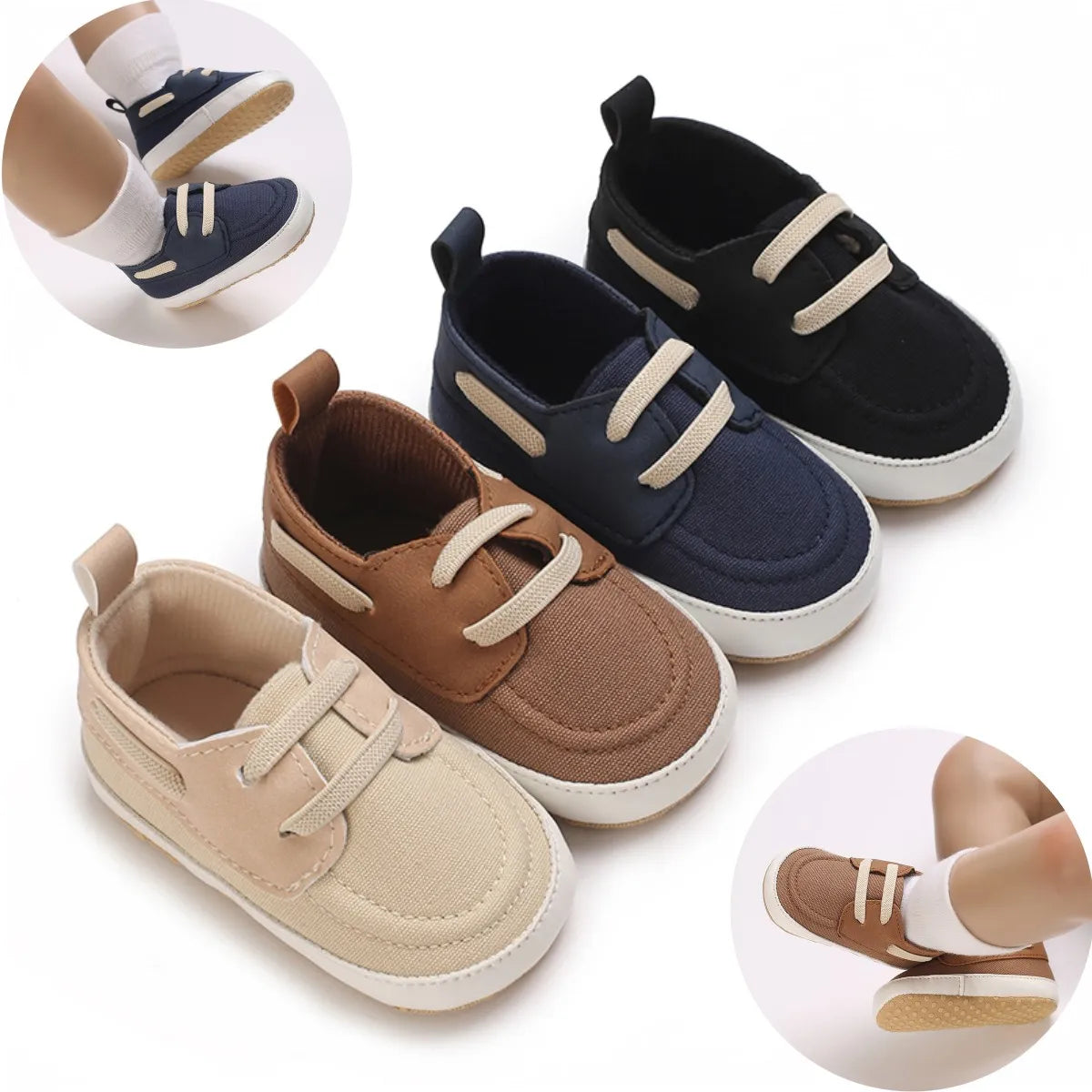 Newborn Baptist Shoes New Leather Gentleman Shoes Anti-slip Soft Bottom Indoor Baby Boys and Girls Casual Shoes Walking Shoes