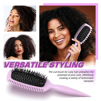 Curl Defining Brush Curl Hair Define Styling Brush for Combing and Shaping Women's Curls to Reduce Pulling