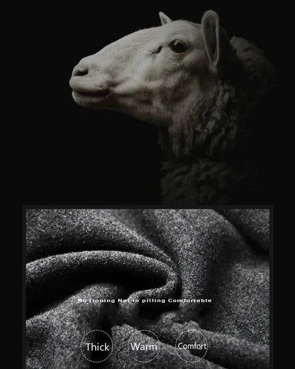 Men's Autumn Winter Long Woolen Coats Men's Business Office Casual Slim Solid Wool Windbreaker Thicken Warm Trench Jacket