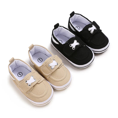 Newborn Baptist Shoes New Leather Gentleman Shoes Anti-slip Soft Bottom Indoor Baby Boys and Girls Casual Shoes Walking Shoes