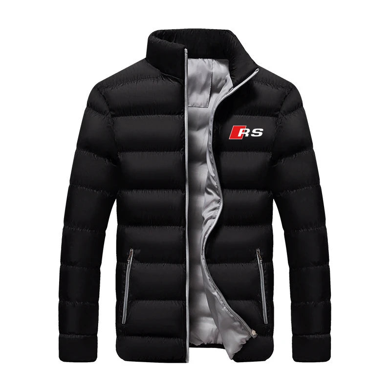 2025 Autumn Selling Audi-RS England style Print Solid Color Cotton Men Long Sleeve Popular Jacket Zip Comfortable Down Jacket
