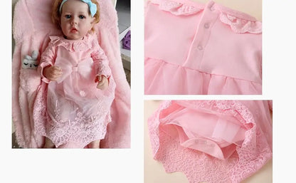 New Born Baby Girl Dress Clothes Christening Dress Classic Infant Baptism Wedding Tulle Dress for Spring Summer 0 3 6 Months