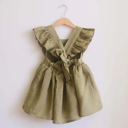 Summer Toddler Girl Dress 100% Cotton Ruffles Baby Dress Infant Dress Sister Clothes