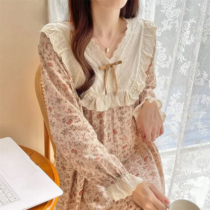 Pajama Sets Women Comfortable Daily Print Design Sweet Autumn Popular Attractive Ulzzang V-Neck Students Holiday Elegant Trendy