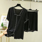 Modal loose short-sleeved shorts home clothes women summer thin style can be worn outside pajamas set versatile casual two