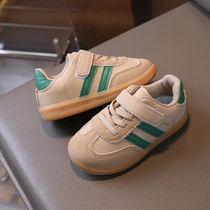 PU Leather Sport Shoes For Children Soft-soled Waterproof Girl's Sneakers Ergonomics Anti-slippery Toddler Shoes For Kids