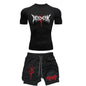Anime Berserk Compression Set Men's Workout Gym T-shirts Breathable Running Shorts Quick Dry Sports Rash Guard Sportwear Set