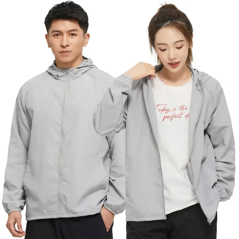 Men's Hiking Jackets Waterproof Women Sun Protection Windbreaker Camping Climbing Outdoor Coat Unisex Portable Clothes