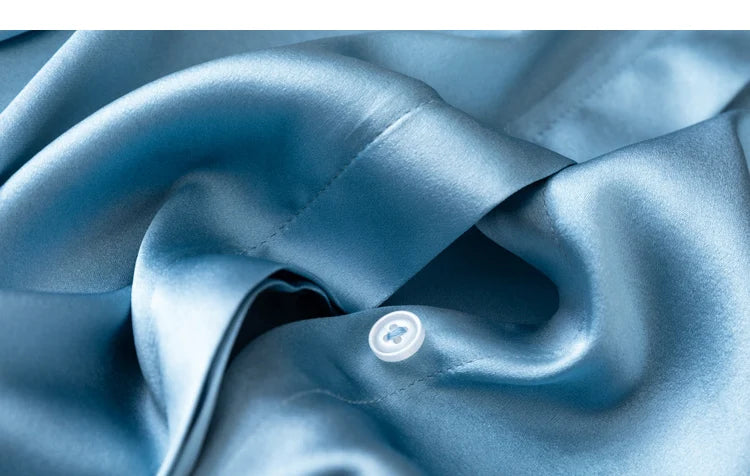 Tajiyane Women's 93% Mulberry Silk 7% Spandex 19 momme satin Silk Buttons long sleeve shirt Top Blouse office work chemise femme